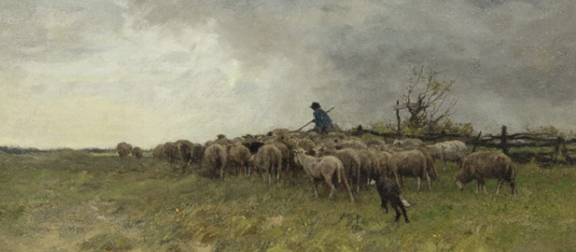 Herder met zijn kudde - Anton Mauve